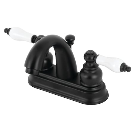 Kingston Brass KB5610PL Restoration 4" Centerset Bathroom Faucet, Matte Black KB5610PL